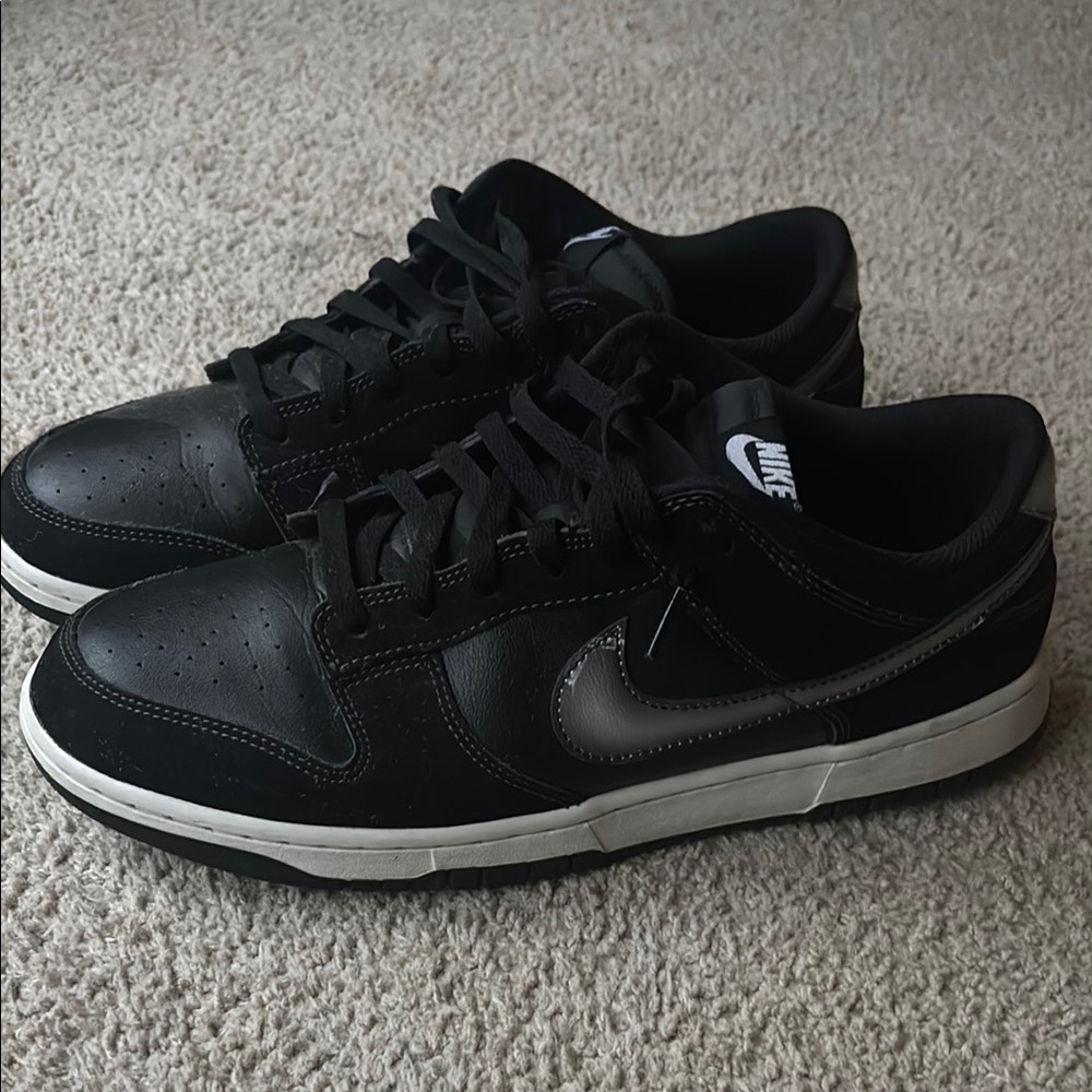 Nike Black Sneakers with White Sole